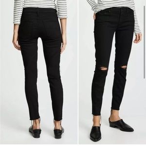 Black Distressed Women's Jeans